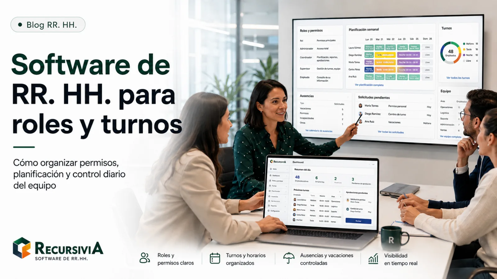 Software de RR. HH. para roles, turnos y control diario del equipo